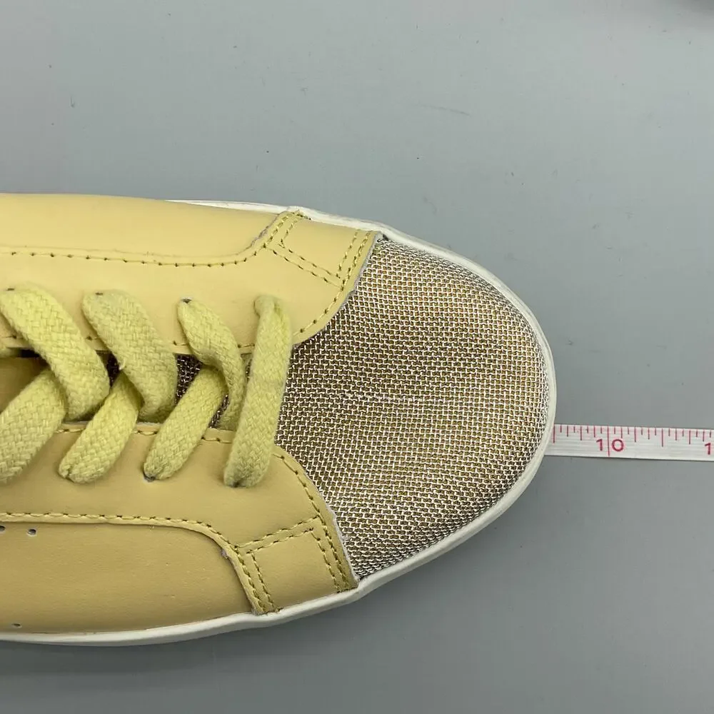NEW Sam Edelman Girls Aubrie Sneakers Yellow/Silver Size 3M